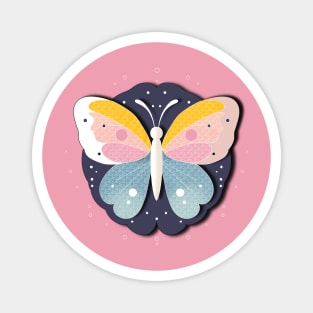 Vibrant butterfly with artistic patterns Magnet